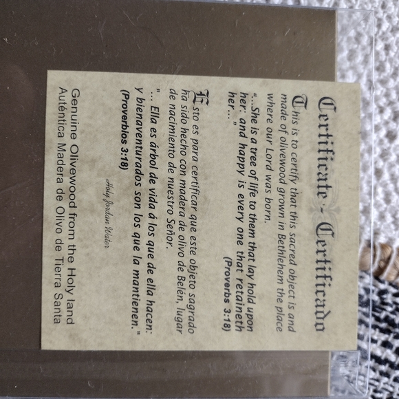 3 /$25 ✨ Genuine Olivewood Cross ✨ certified - Picture 5 of 5